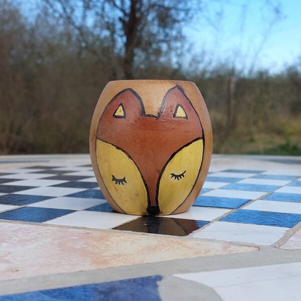 Mate de Algarrobo pintado a mano